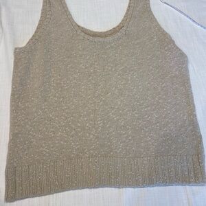 Beige Knit Tank Top